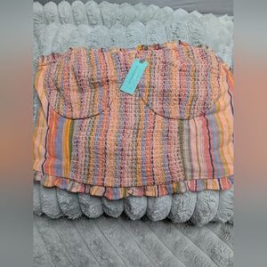 Anthropologie Pilcro Smocked Tube Top